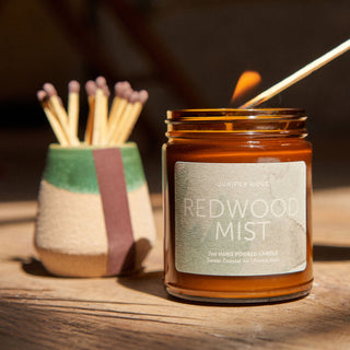 Redwood Mist Candle W Matches
