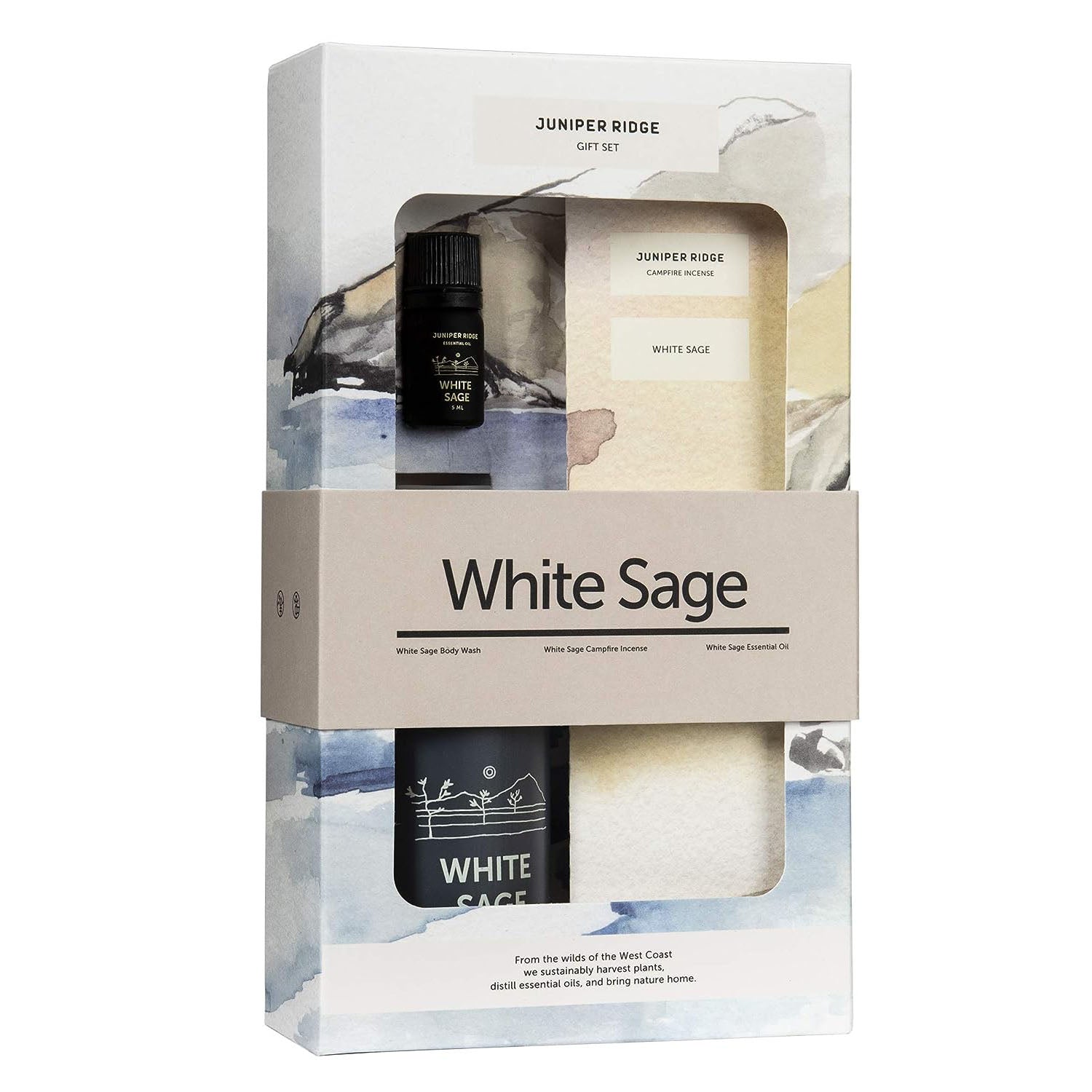 White Sage Floral Print Gift Boxes
