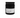 Black jar of salt scrub with a white label on a white background